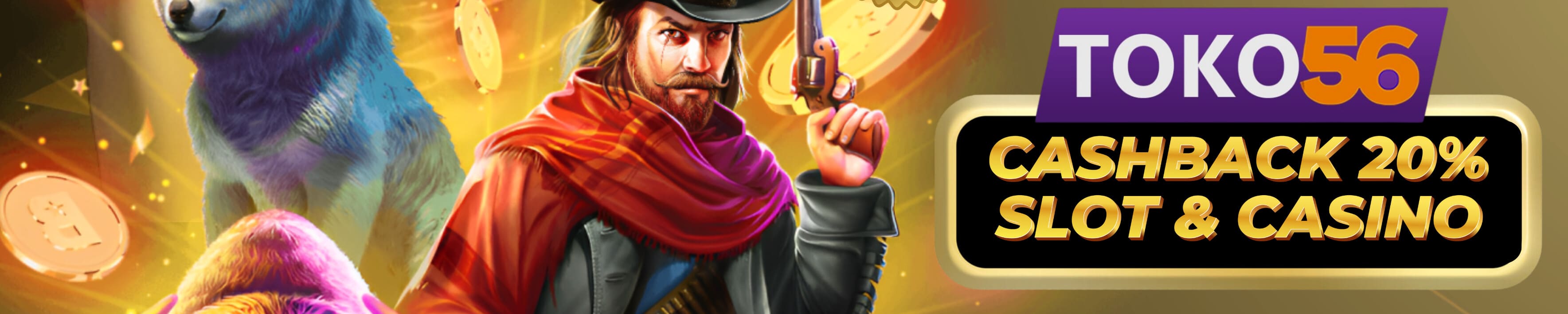CASHBACK 20% SLOT & LIVE CASINO TOKO56